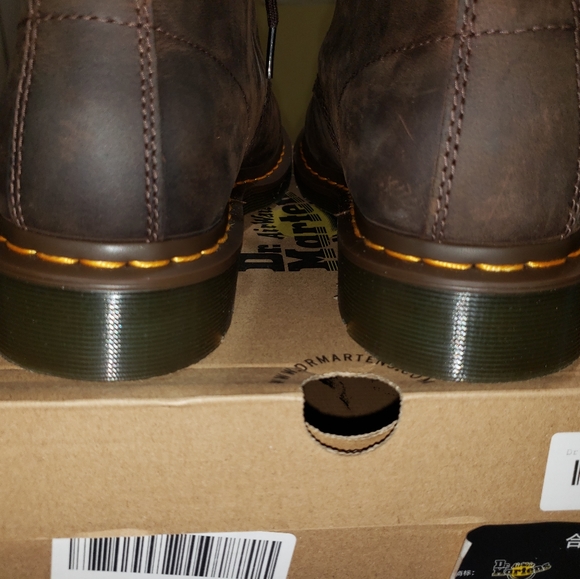 Dr Doc Martens Crazy Horse Brown Leather Boots EU 45 UK 10 US M 11 US W 12 - Picture 8 of 12